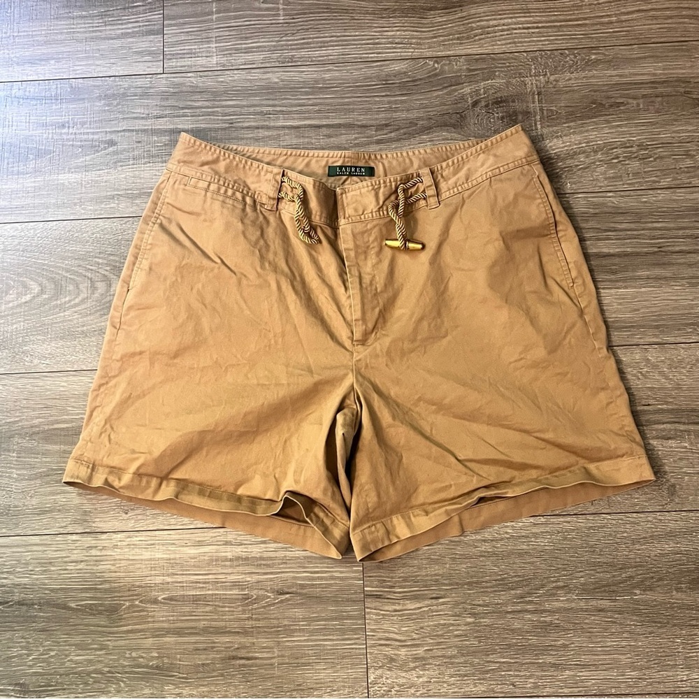 lauren ralph‎ lauren size 16 khaki stretch rope nautical summer